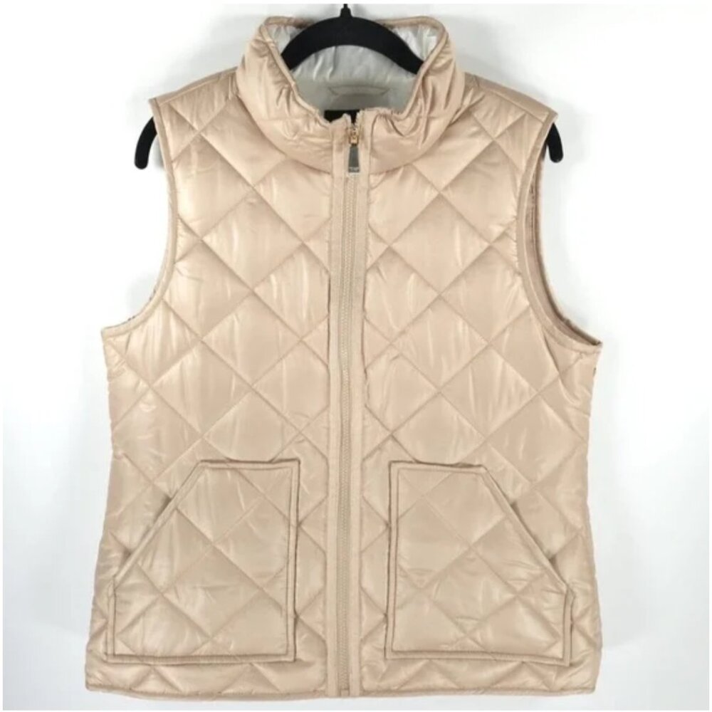 NWT KATE SPADE Full Zip Quilted Toasted Peanut VEST KSVK23768L-MA Size S,L, XL,M - Picture 2 of 9